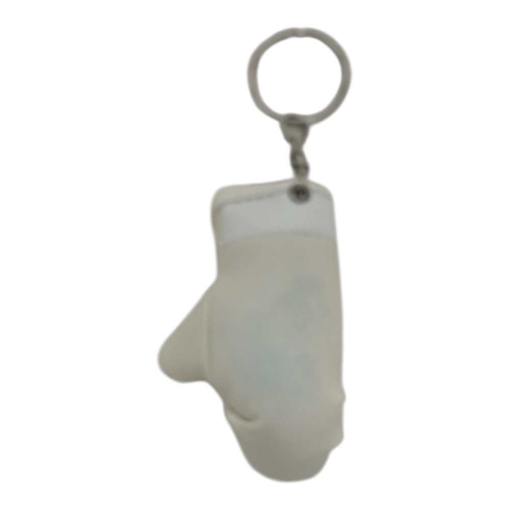 Sporty Mini Boxing Glove Keychain White/Silver - Picture 2 of 9